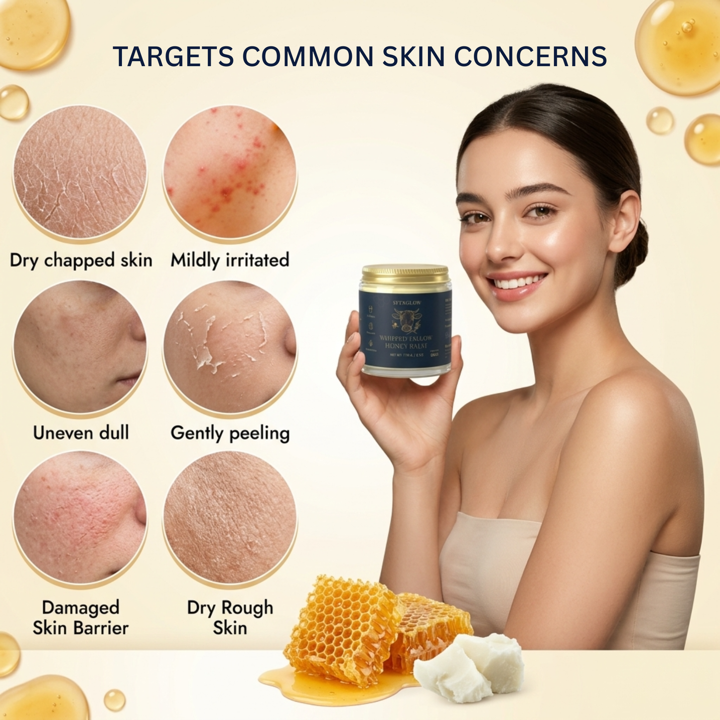 SYTXGLOW Manuka Honey Chamomile Tallow Body Balm