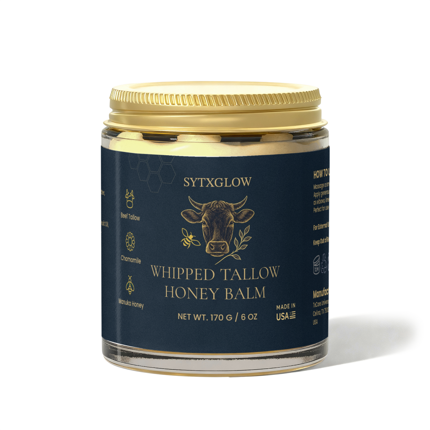 SYTXGLOW Manuka Honey Chamomile Tallow Body Balm