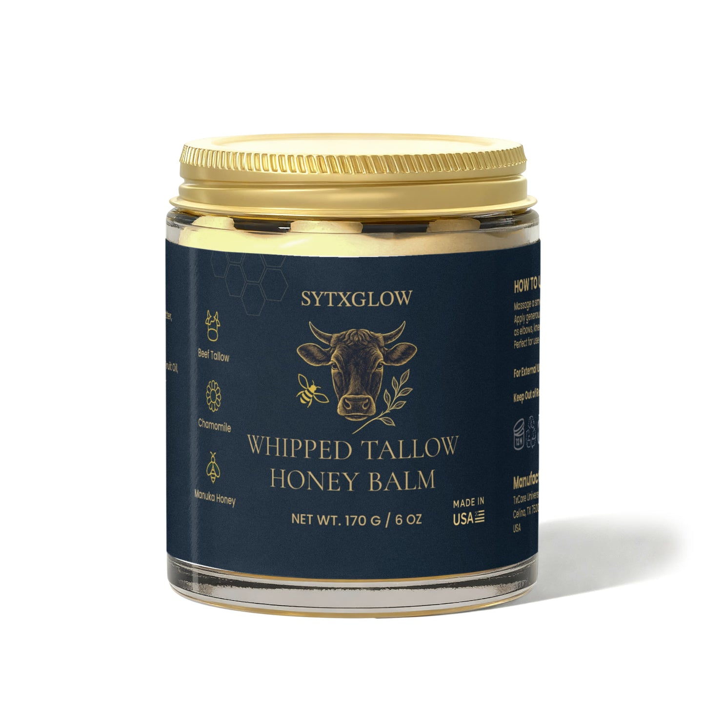 SYTXGLOW Manuka Honey Chamomile Tallow Body Balm