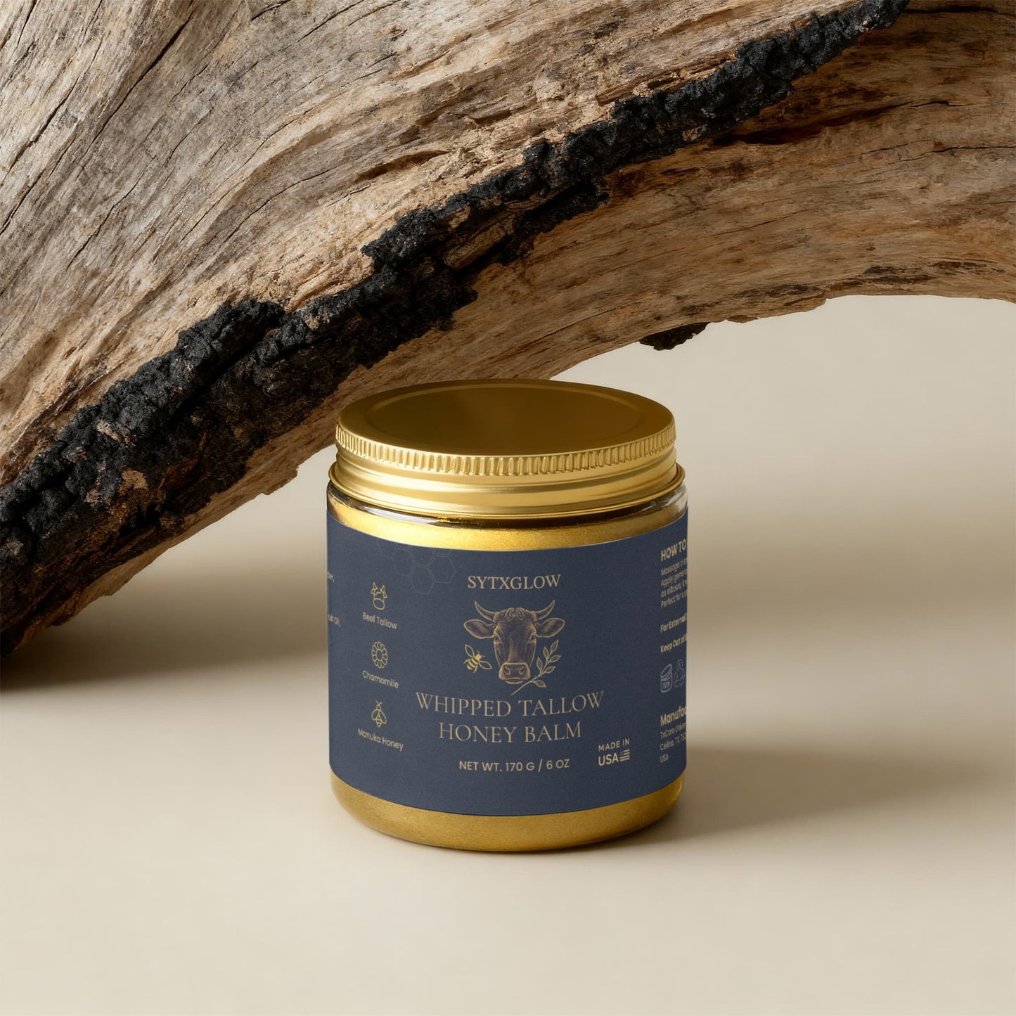 SYTXGLOW Manuka Honey Chamomile Tallow Body Balm